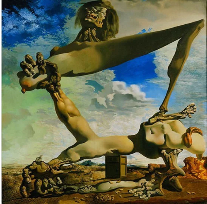 Zachte compositie met gekookte bonen, Dalí