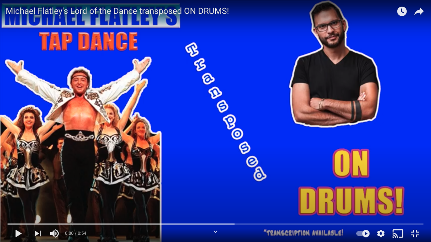 Lord of the dance, transcriptie