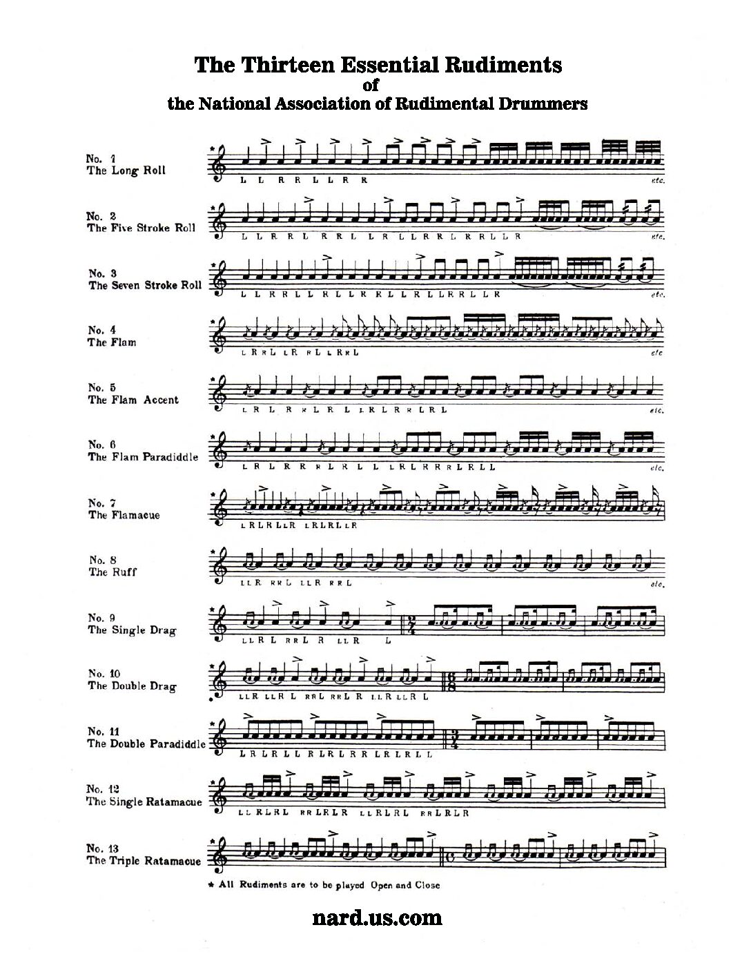 26 NARD rudiments. Moreno Maugliani, MoreBlog