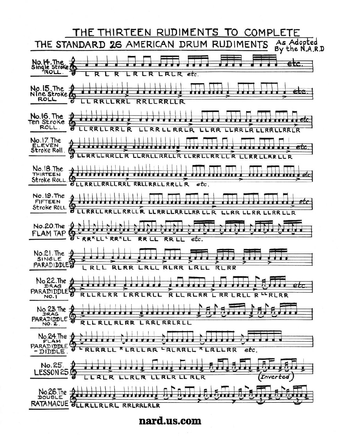 26 NARD rudiments. Moreno Maugliani, MoreBlog