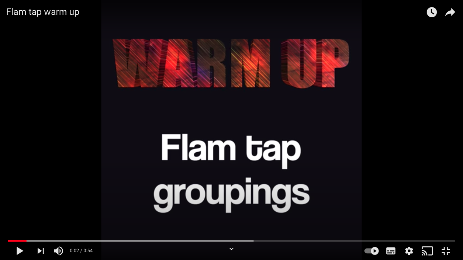 Flam tap warm up, Moreno Maugliani