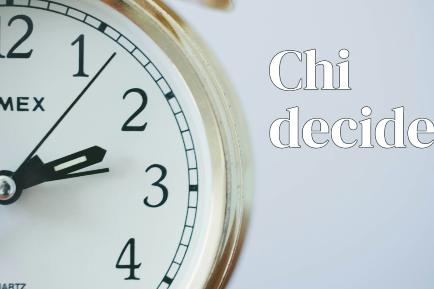 orologio che mostra la perdita di tempo