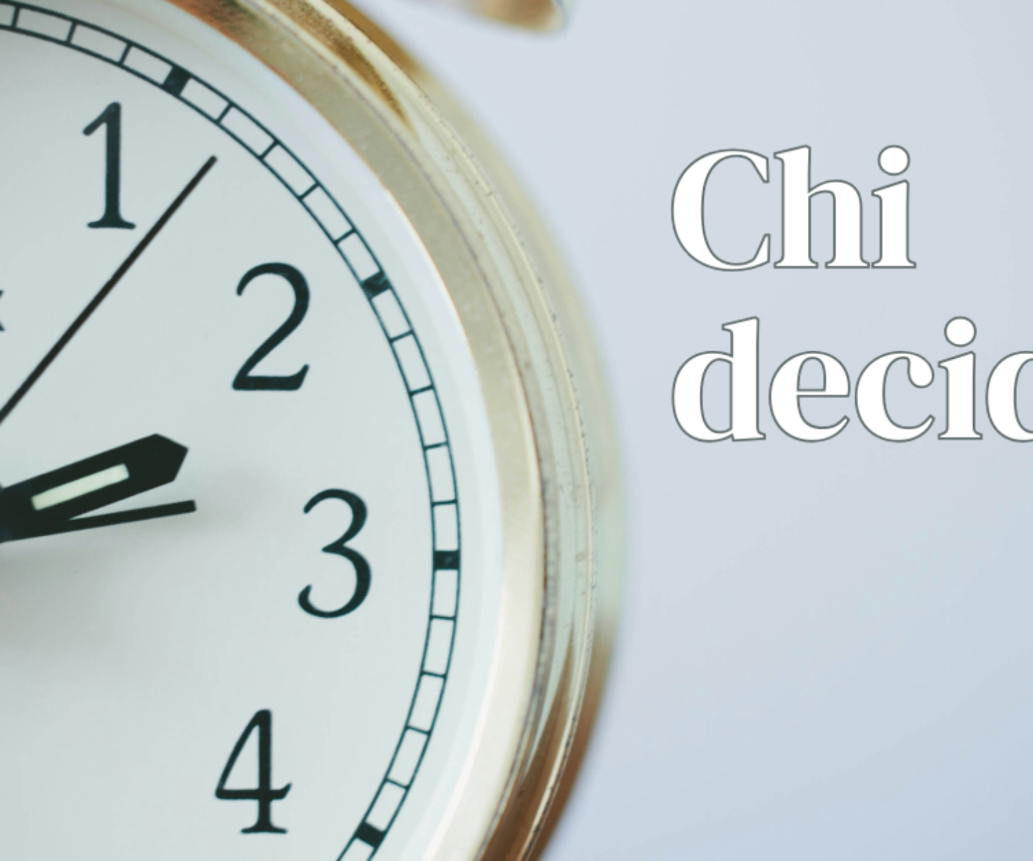 orologio che mostra la perdita di tempo