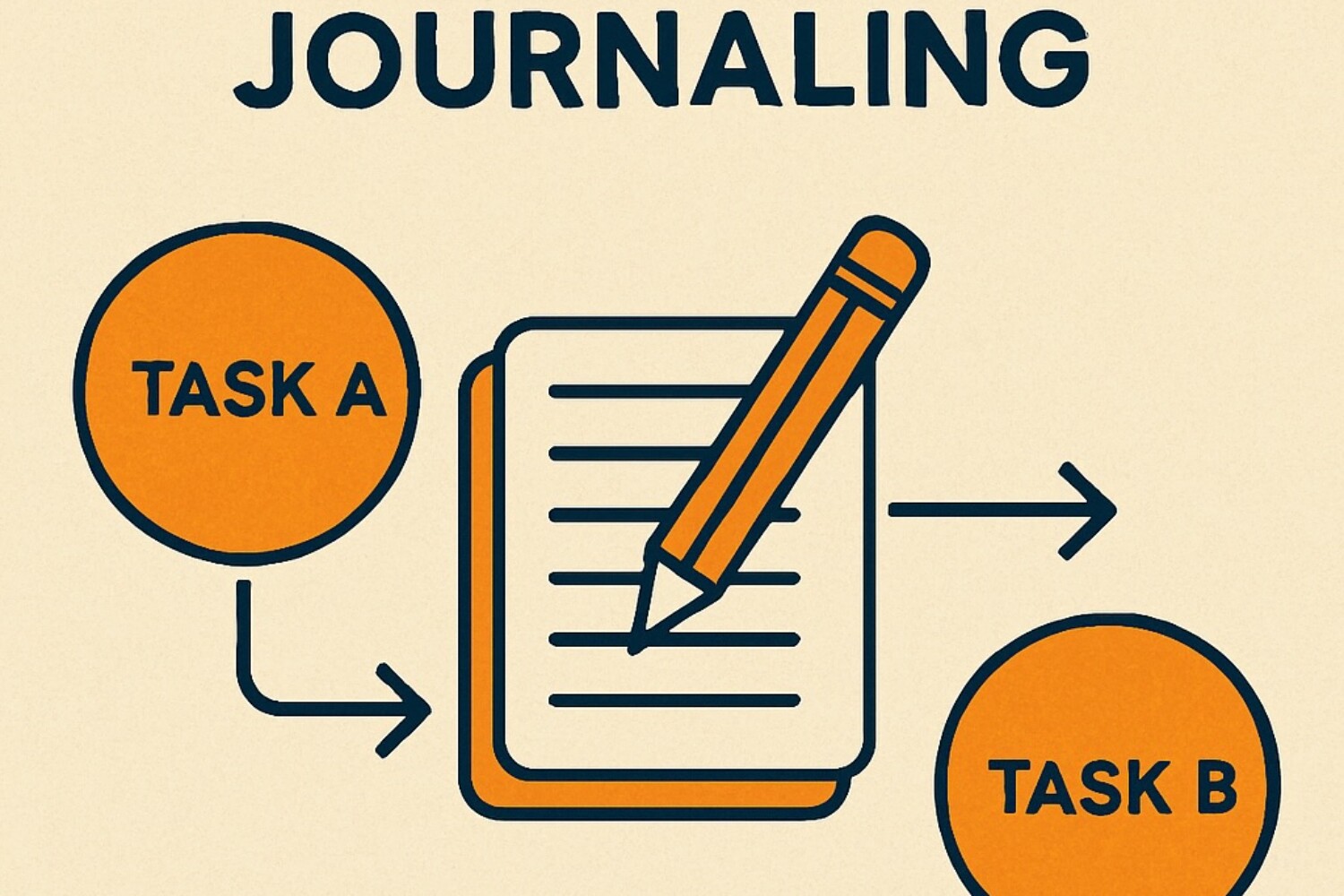 notitieboek om te beschrijven wat je net hebt gedaan en wat je nu gaat doen.