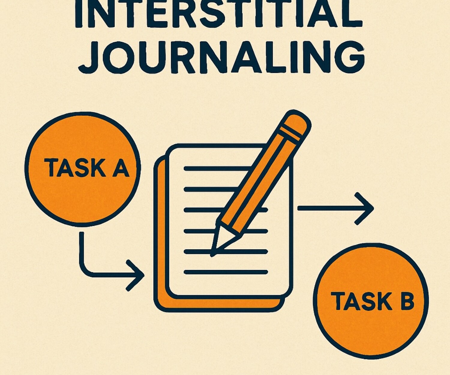 notitieboek om te beschrijven wat je net hebt gedaan en wat je nu gaat doen.