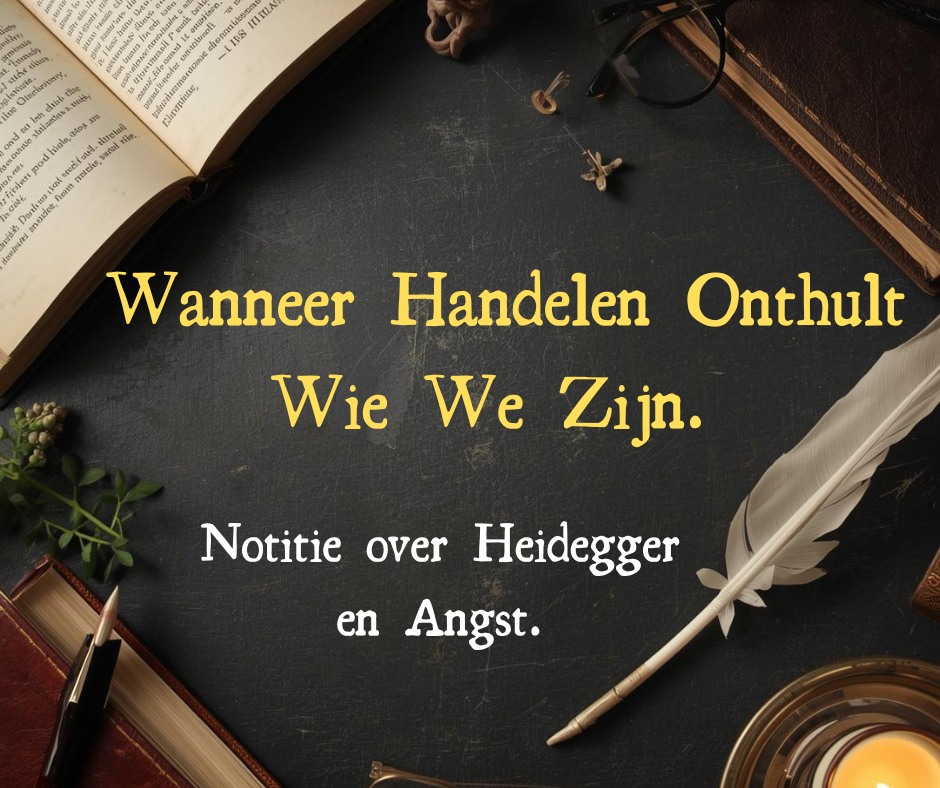 Scrivania da filosofo con il nome di Heidegger