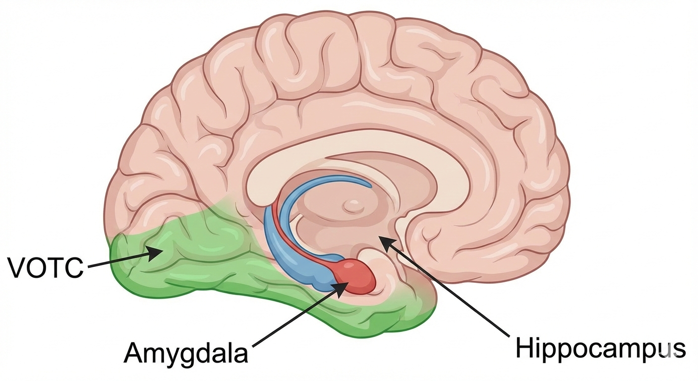 amygdala, hippocampus, VOTC